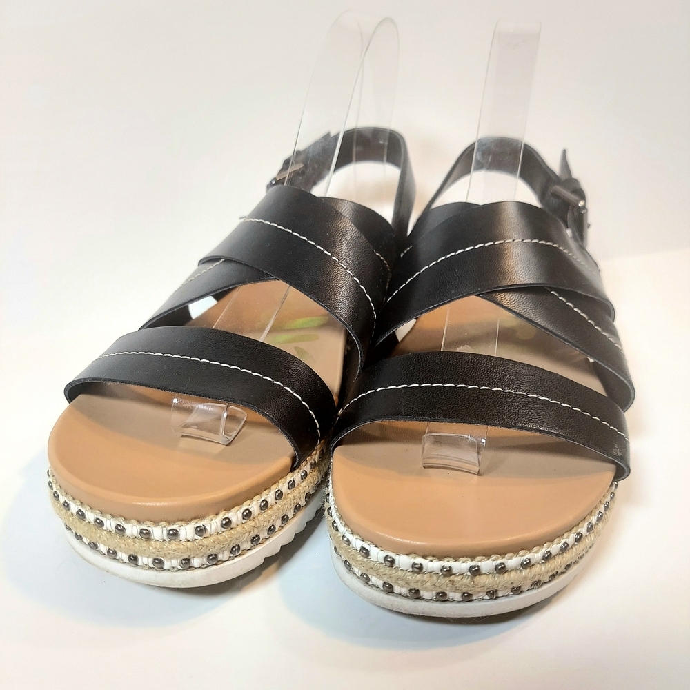 Women's Circus By Sam Edelman Naya Black Strappy Espadrille Platform Sandals - Picture 3 of 8